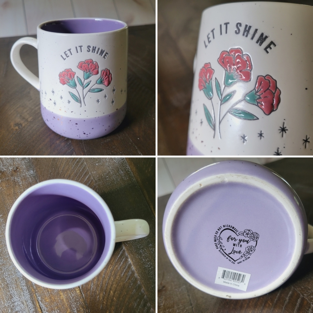 Let It Shine - Floral Coffee Mug